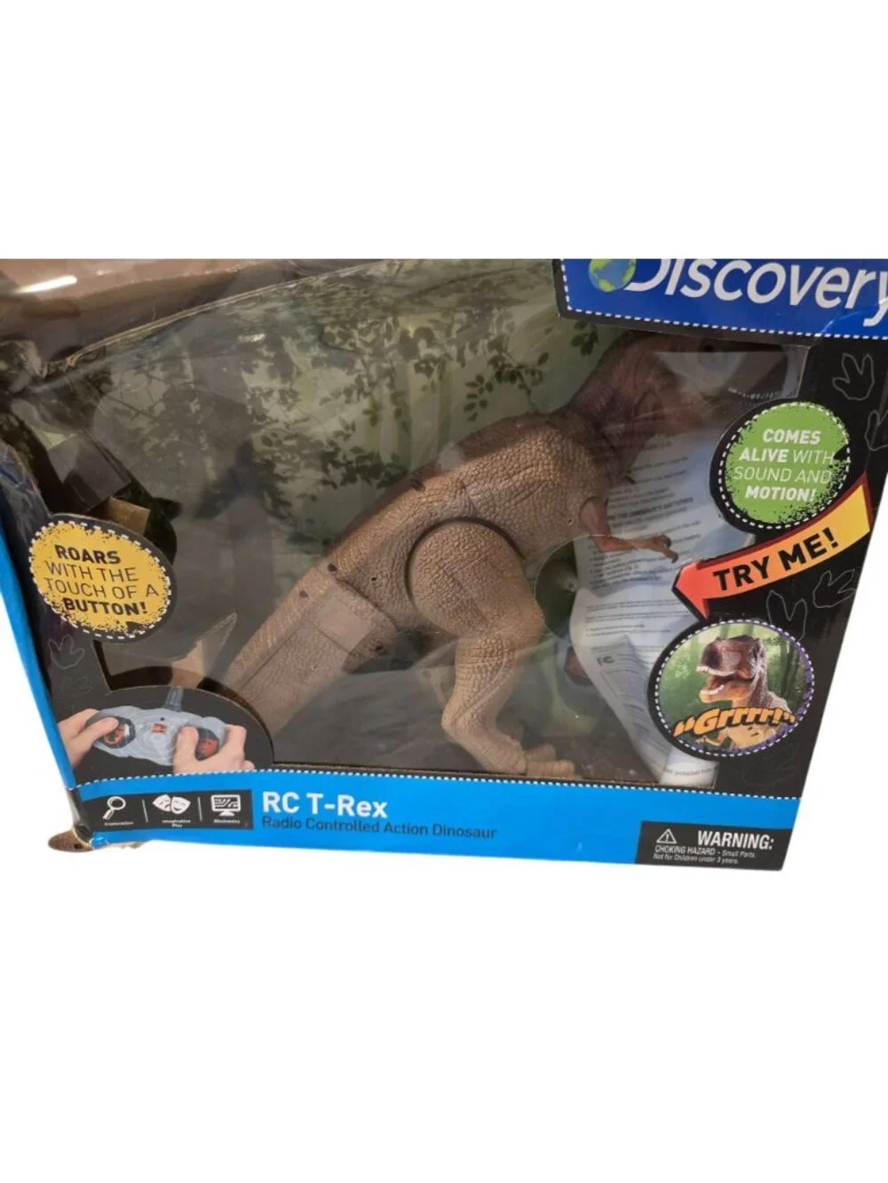 Discovery Kids RC T-Rex Radio Controlled Action Dinosaur Electronic Toy Damaged